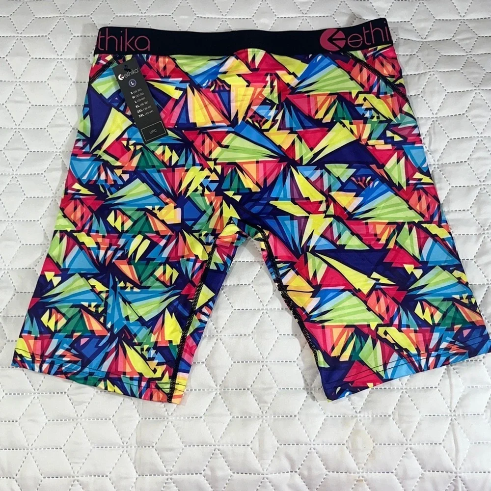 Ethika Men's Crazy Psychedelic Colorful Graphic Boxer Briefs